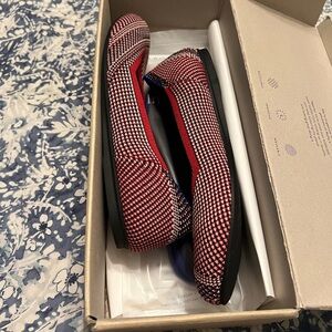 Red and White Checkered Rothy Flats
